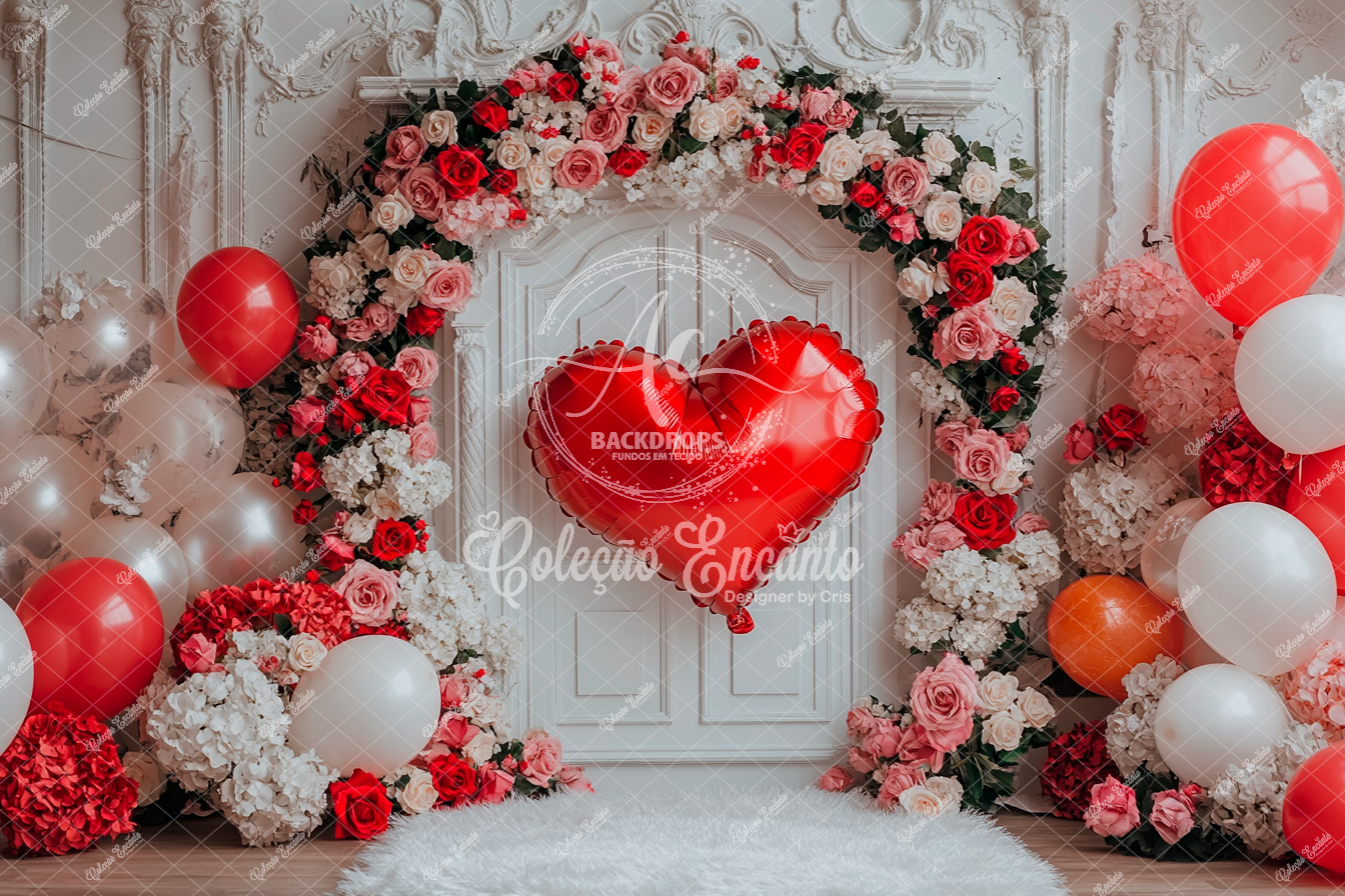 Fundo Fotográfico em Tecido - Dia Dos Namorados - 3D Encanto
