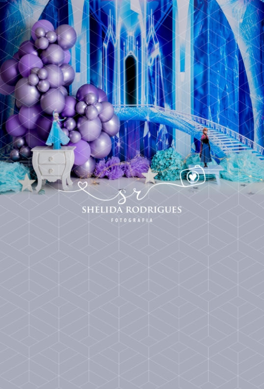 Miniatura: Fundo Fotográfico em Tecido - Frozen - Shelida Rodrigues