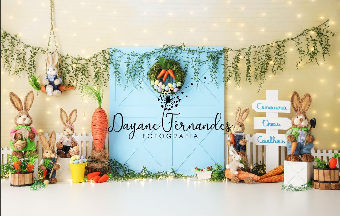 Fundo Fotográfico em Tecido - Pascoa - Dayane Fernandes