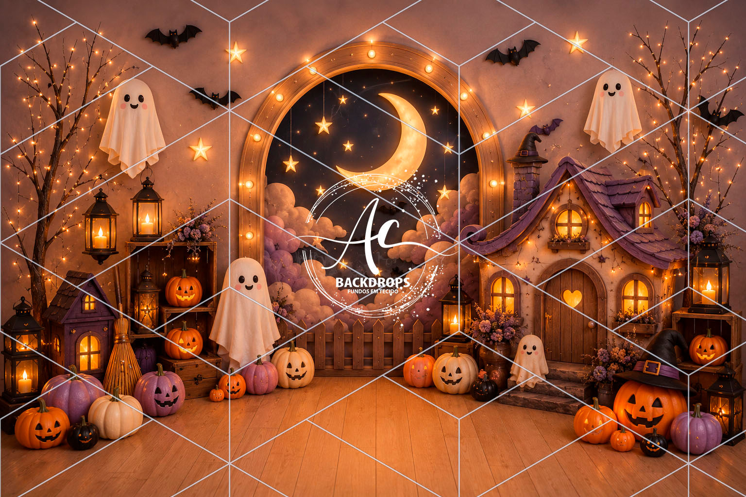 Fundo Fotográfico em Tecido - Halloween 2026 - 3D