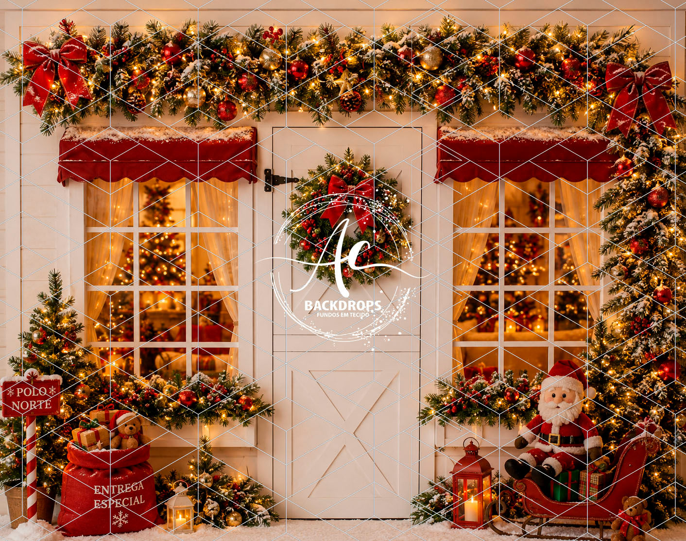 Fundo Fotográfico em Tecido - Natal 2026 - Aline Castro 3D