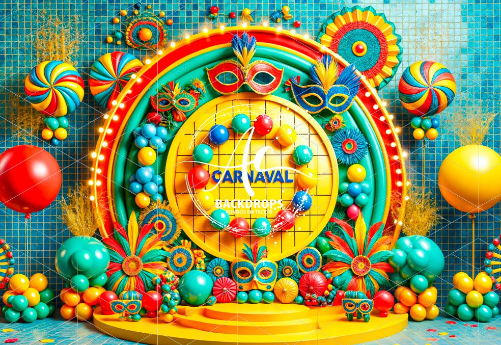 Fundo Fotográfico em Tecido - Carnaval