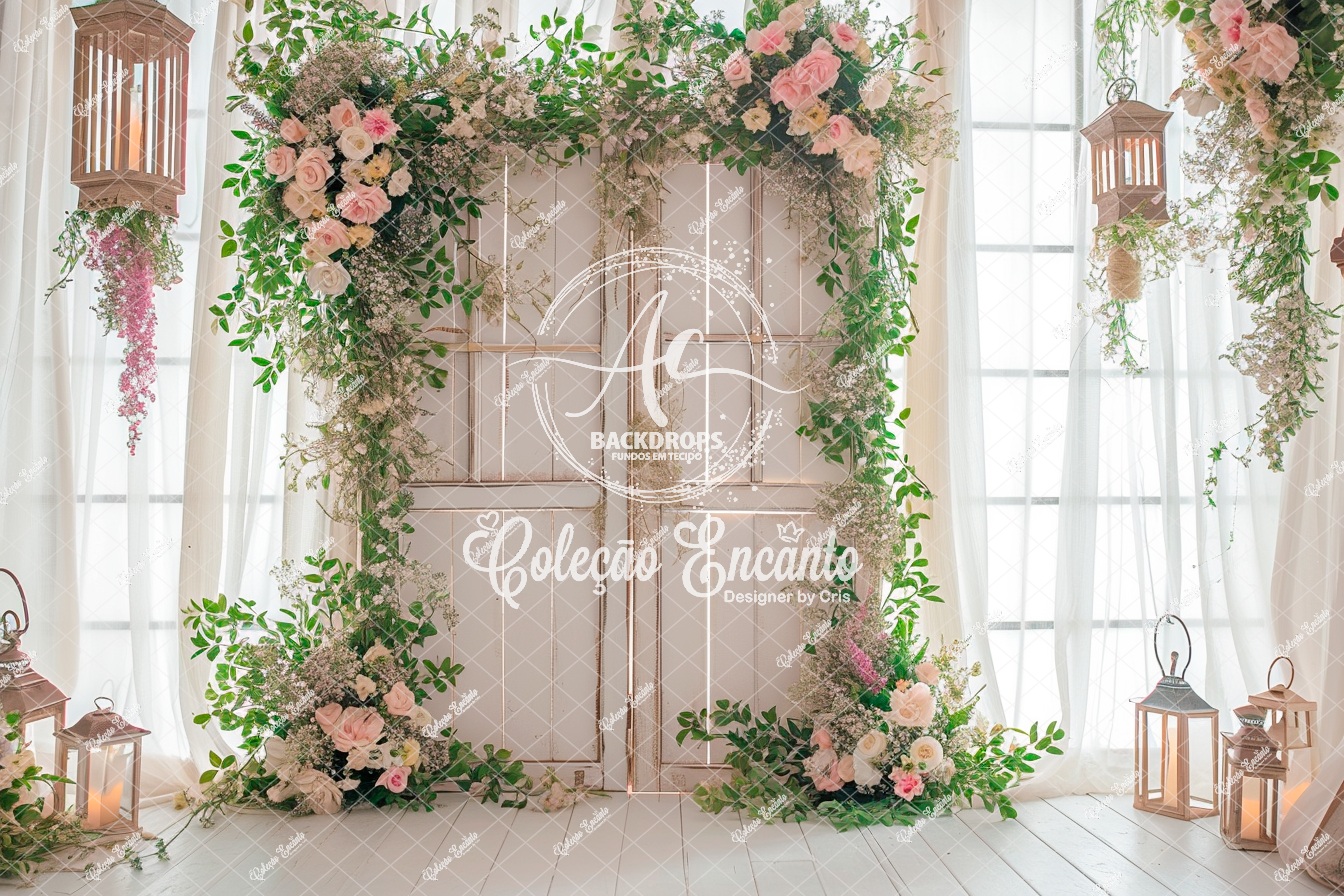 Fundo Fotográfico em Tecido - Floral - Encanto 3D