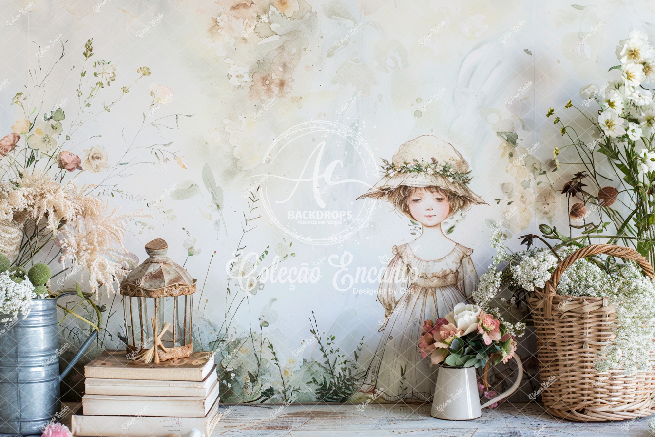 Fundo Fotográfico em Tecido - Vintage - Encanto 3D