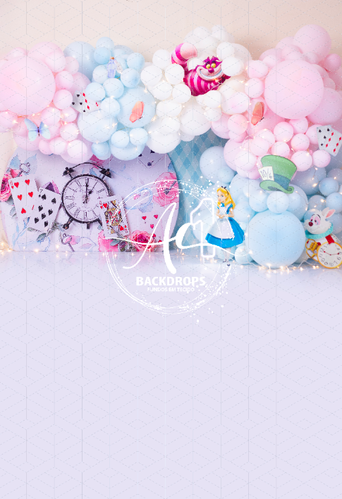 Miniatura: Fundo Fotográfico em Tecido - Alice No País Das Maravilhas - Aline carvalho