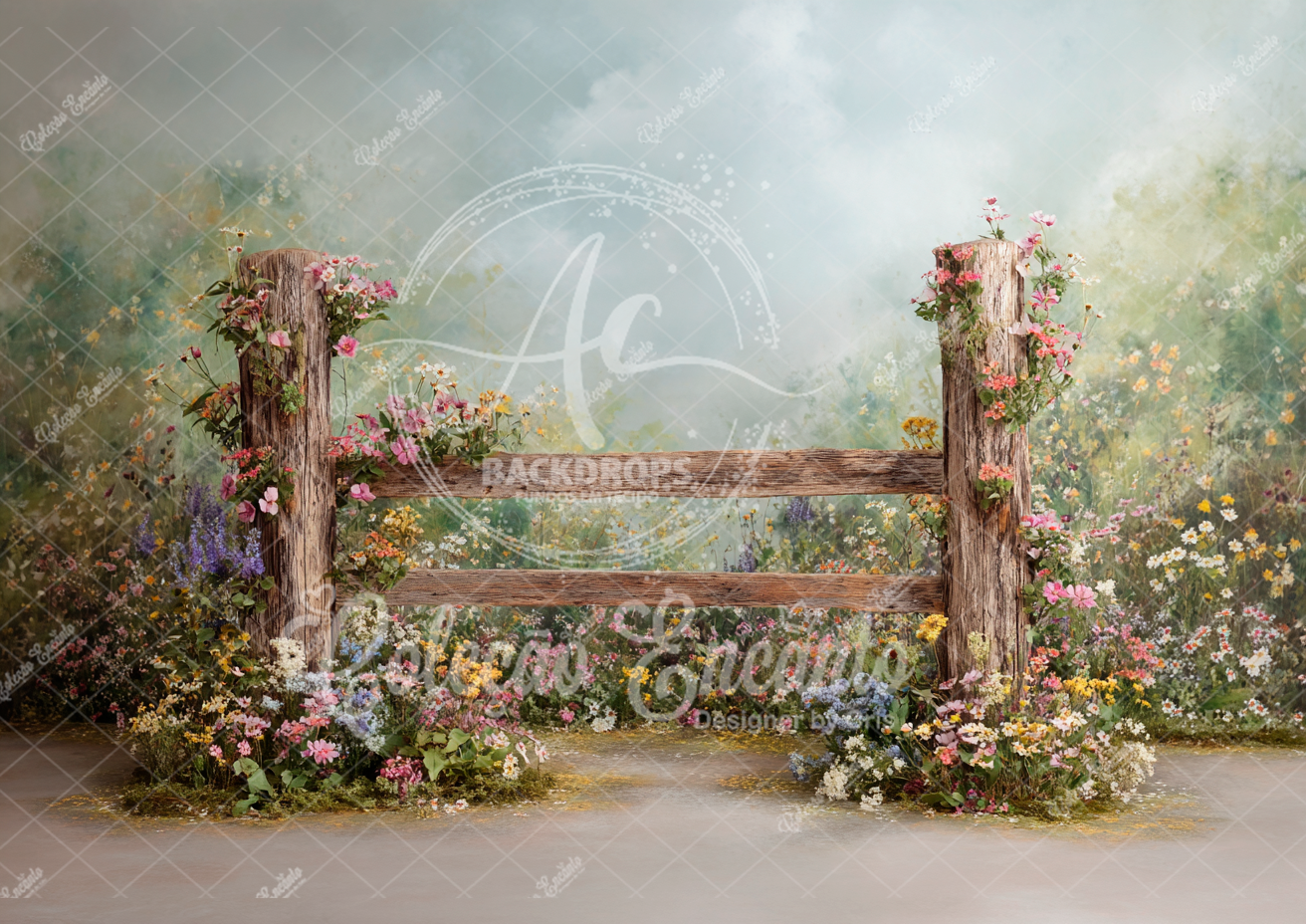 Fundo Fotográfico em Tecido - Jardim - Encanto 3D