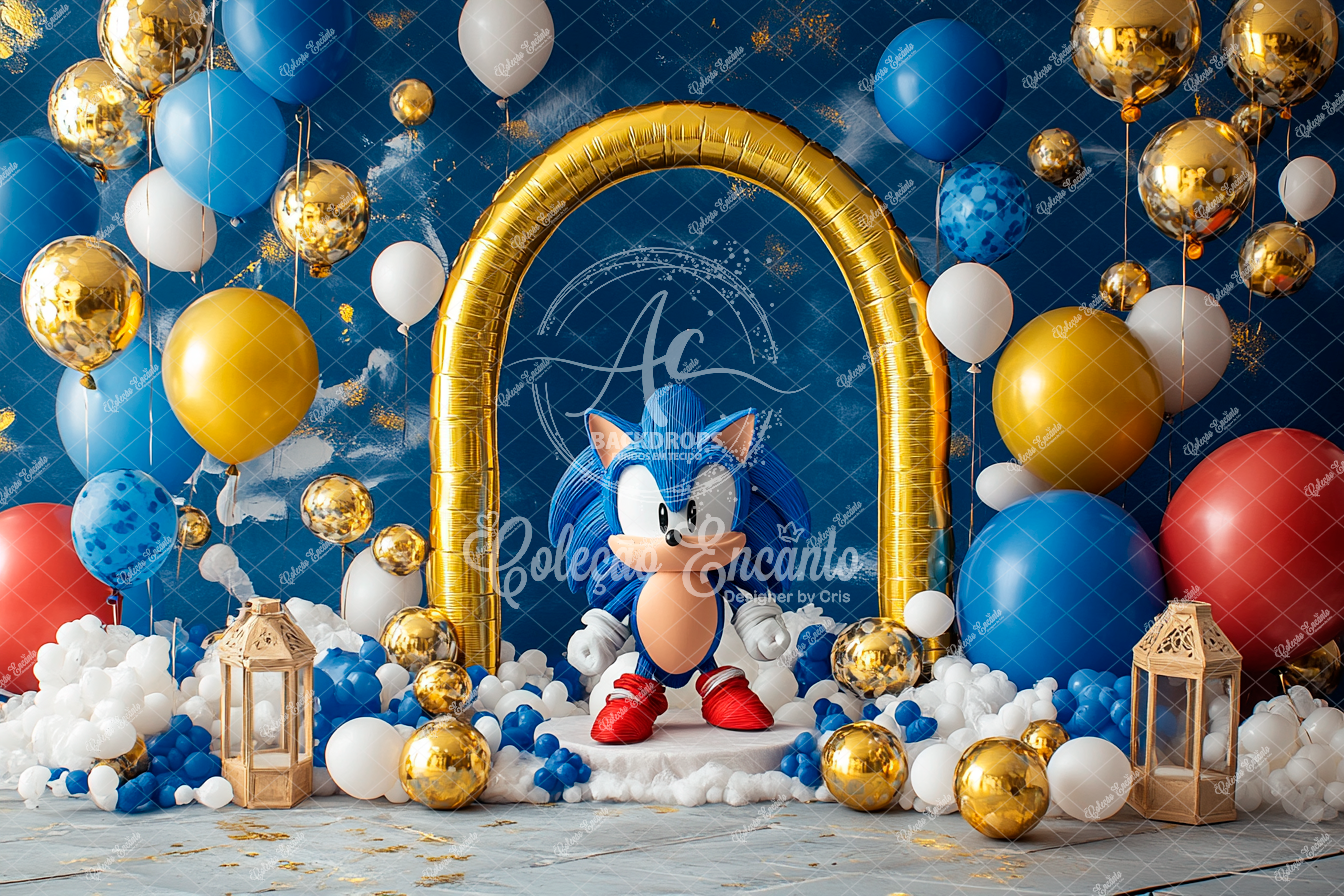 Fundo Fotográfico em Tecido - Sonic - Coleção Encanto 3D