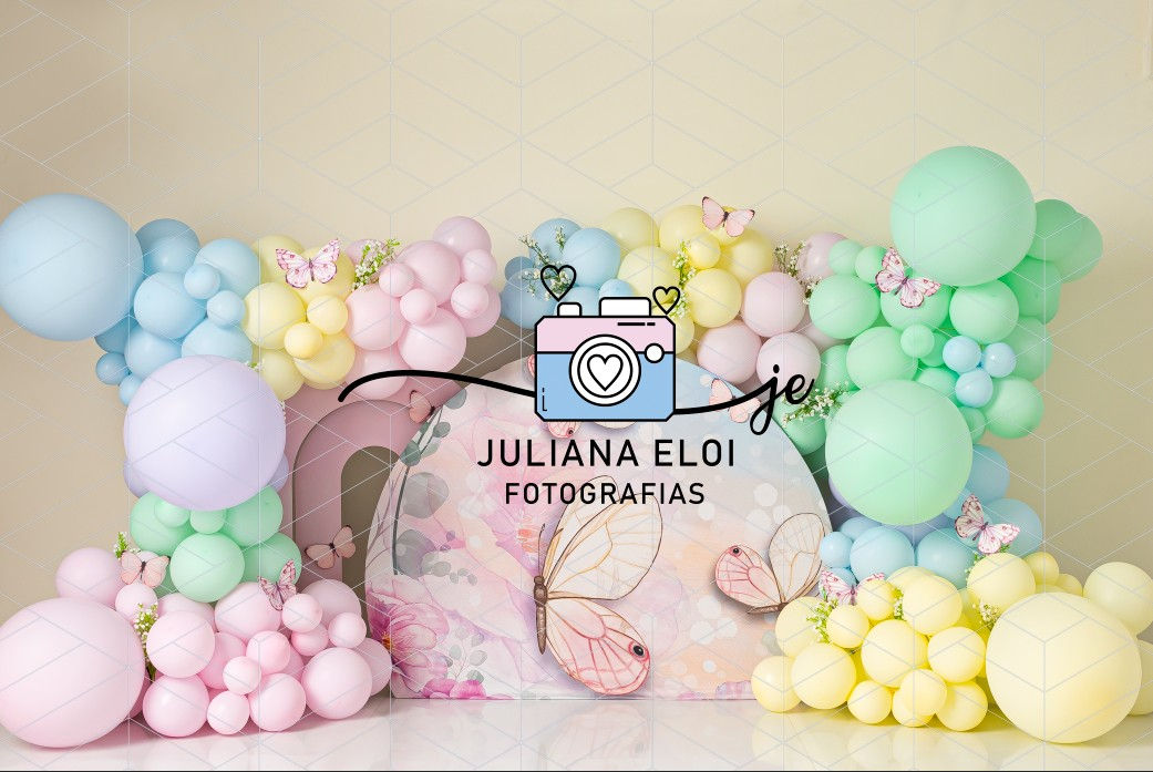 Fundo Fotográfico em Tecido - Borboletas - Juliana Eloi