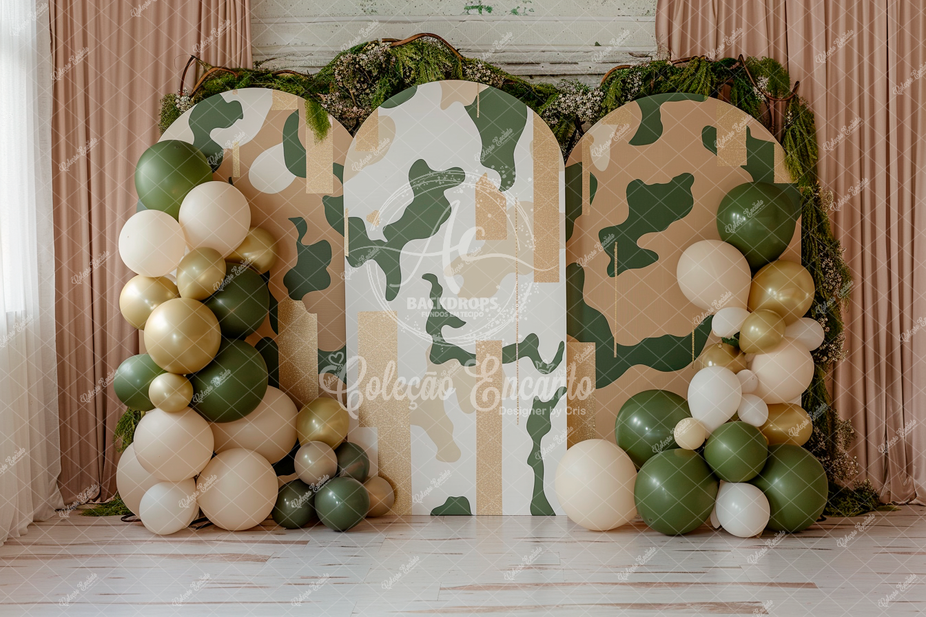 Fundo Fotográfico em Tecido - Exercito - By Cris Encanto 3D