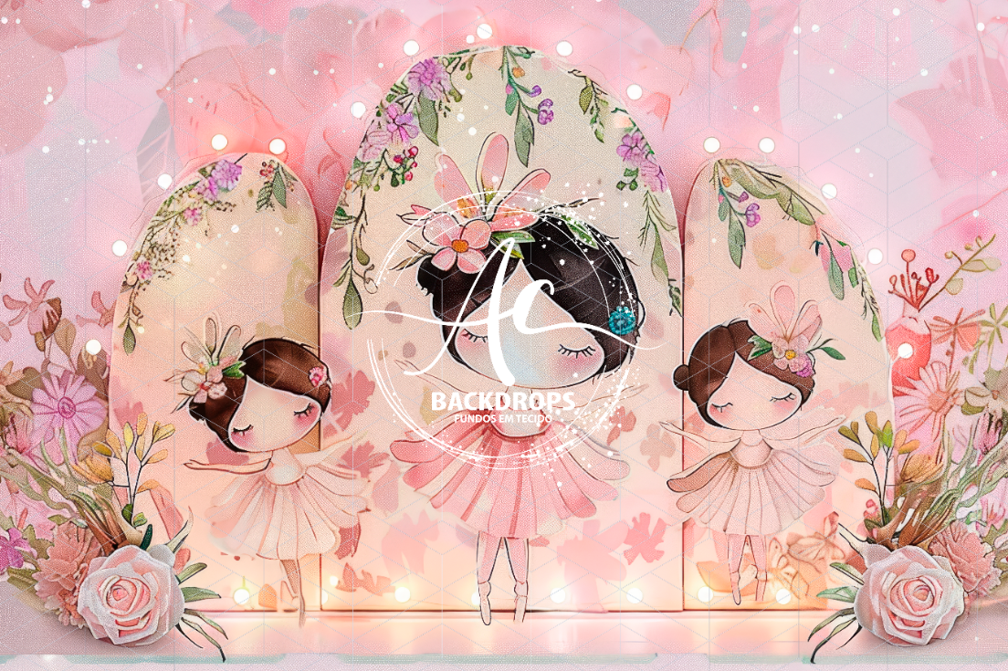 Fundo Fotográfico em Tecido - Bailarina - 3D