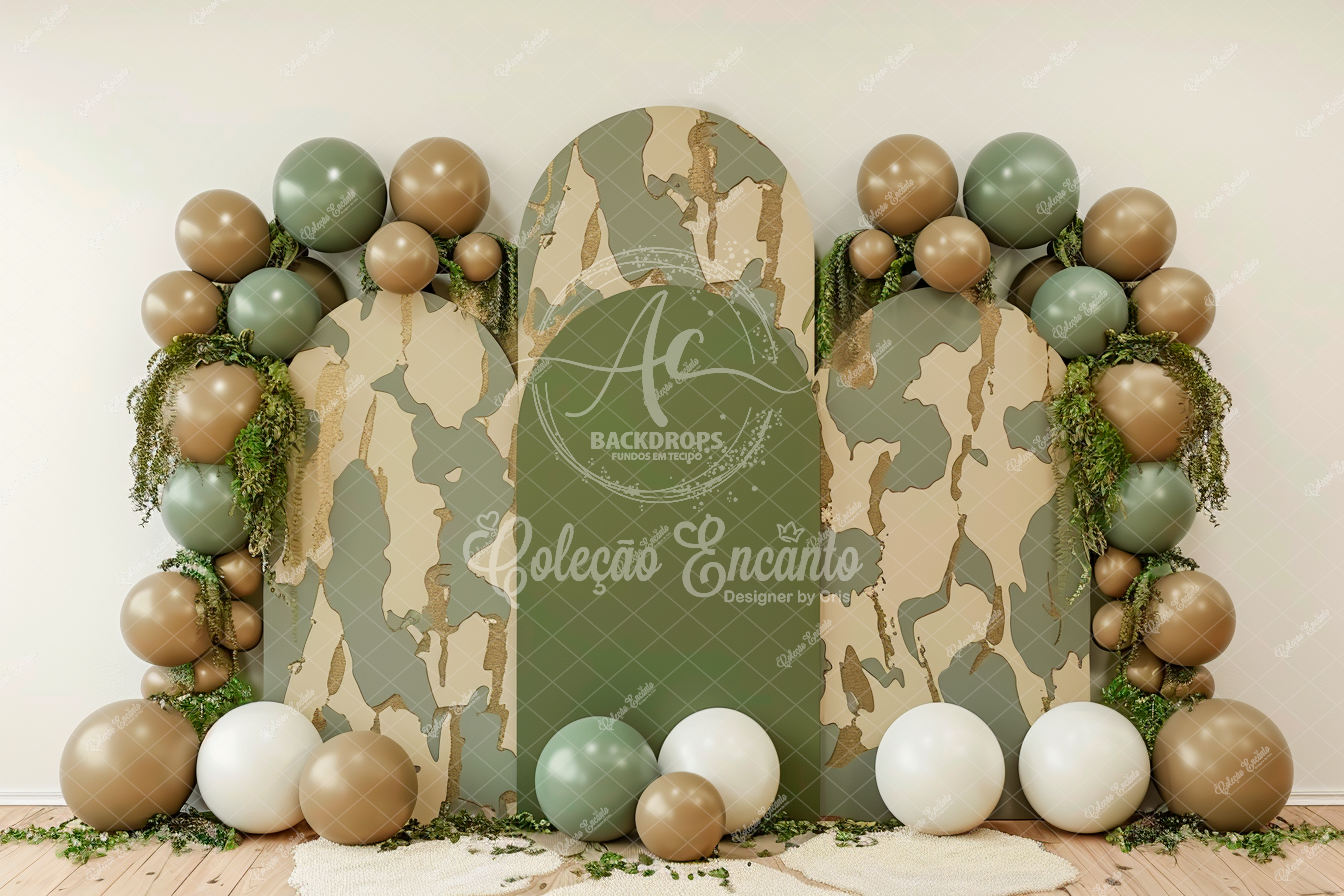 Fundo Fotográfico em Tecido - Exercito - By Cris Encanto 3D