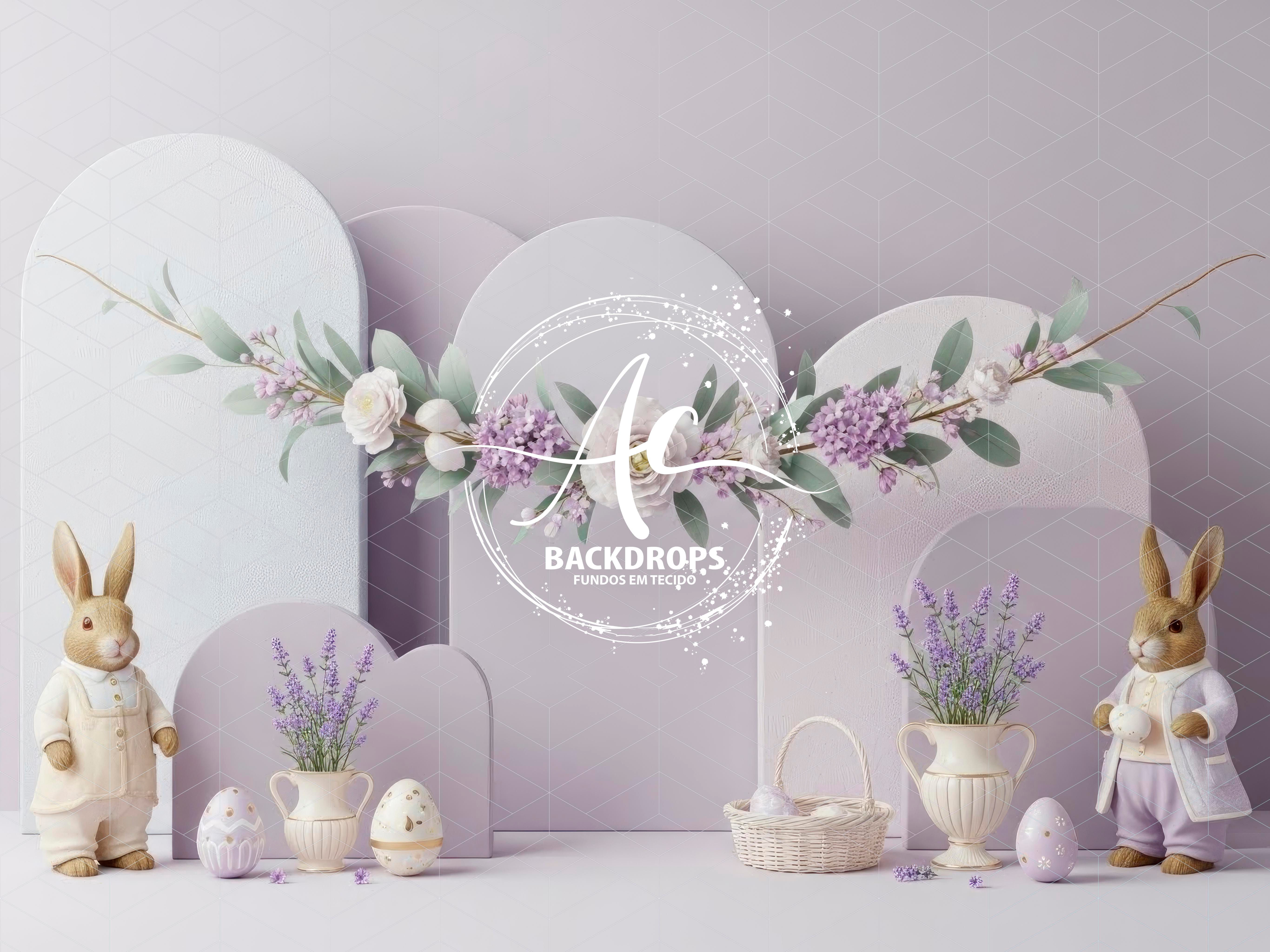 Fundo Fotográfico em Tecido - PASCOA 3D