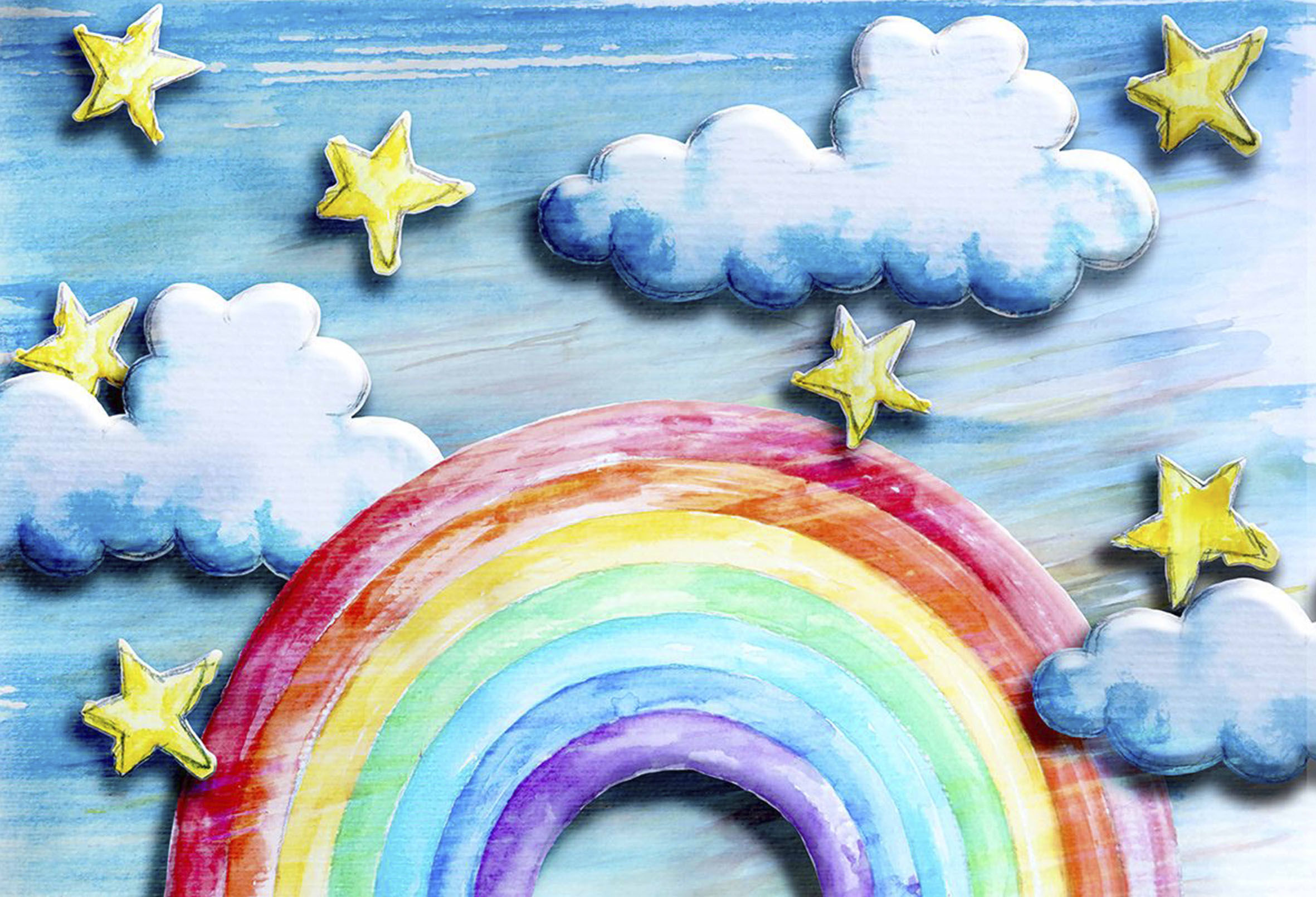 Fundo Fotográfico em Tecido - Arco Íris - Cod. 0235