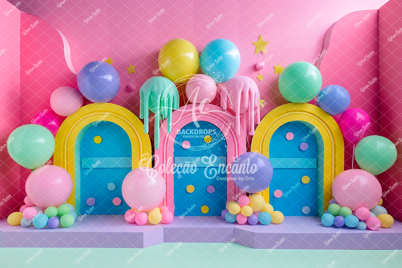 Fundo Fotográfico em Tecido - Dia das Crianças - Encanto 3D