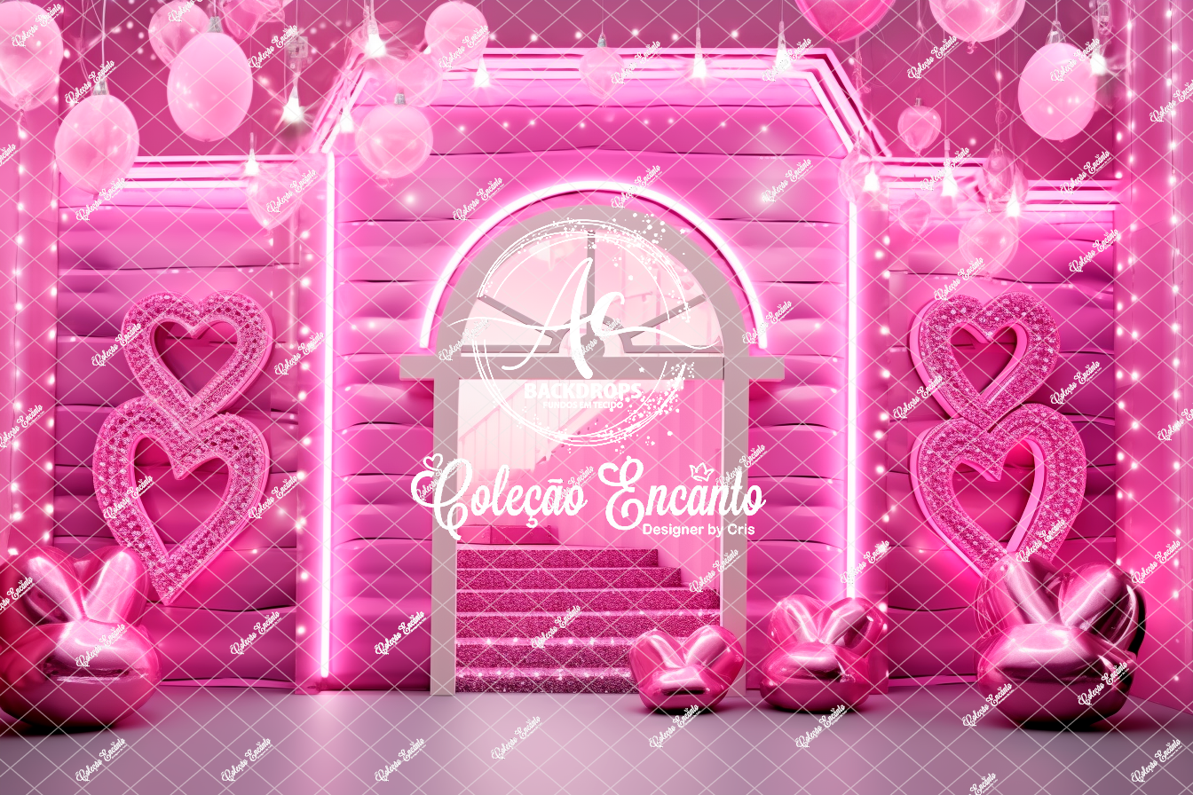 Fundo Fotográfico em Tecido - Barbie - Encanto 3D