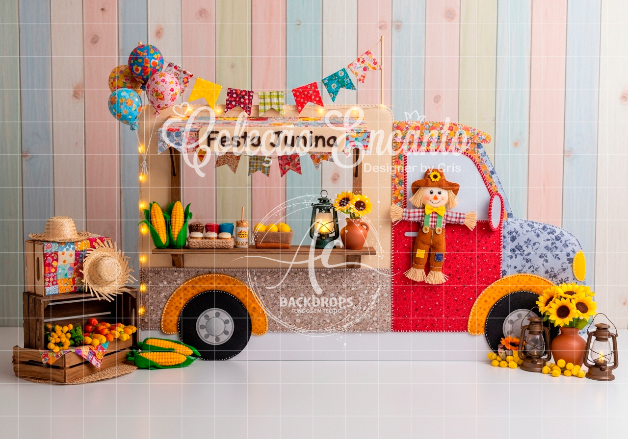 Fotográfico em Tecido - Festa Junina - Coleção Encanto 3D