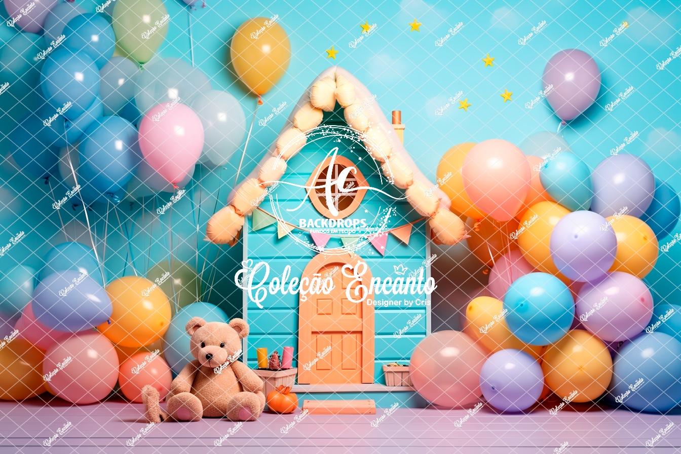 Fundo Fotográfico em Tecido - Dia das Crianças - Coleção Encanto 3D