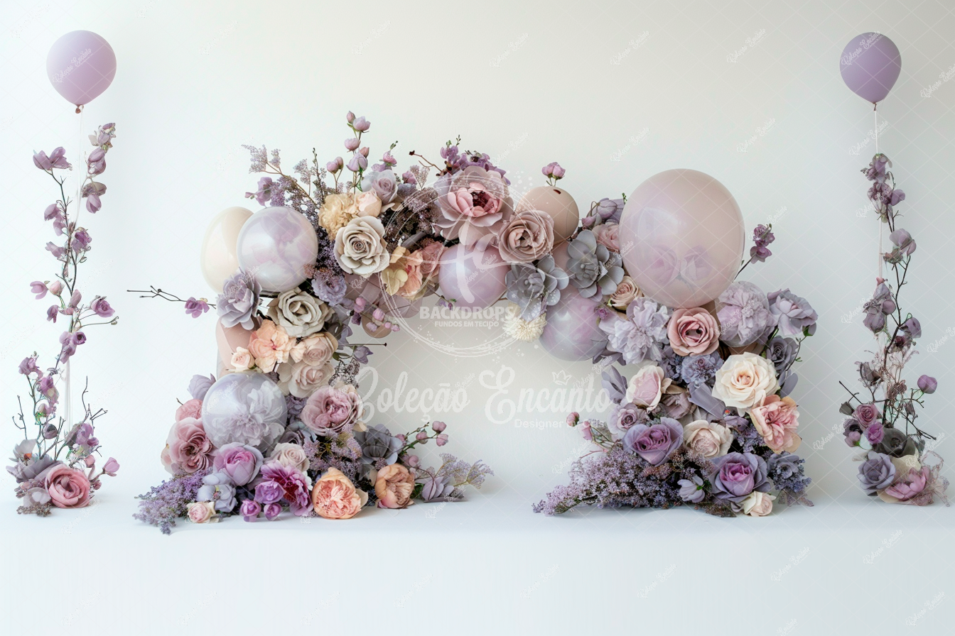 Fundo Fotográfico em Tecido - Smash Balões - Coleção Encanto 3D