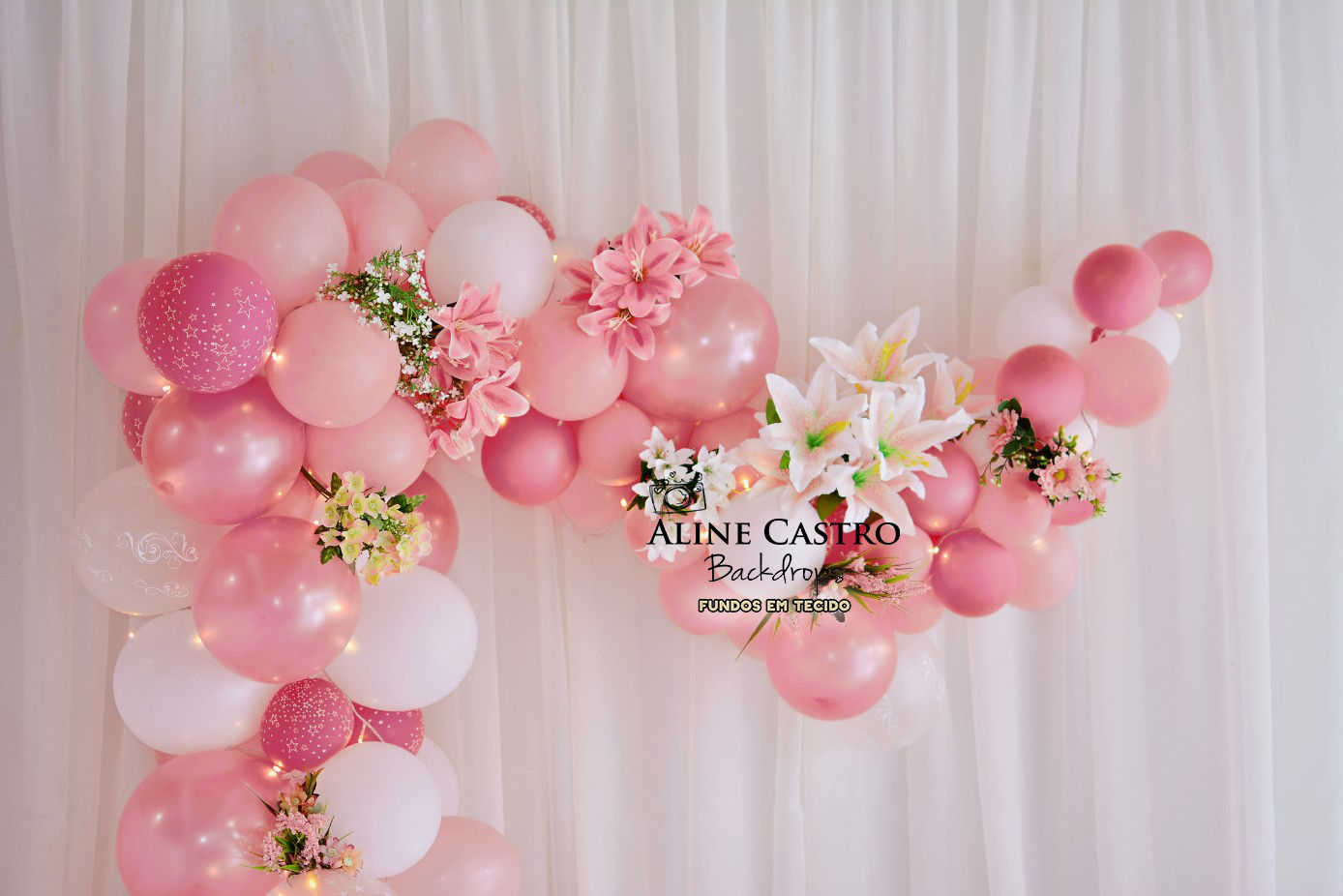 Fundo Fotográfico em Tecido - Baloes - Fabiane Serafim