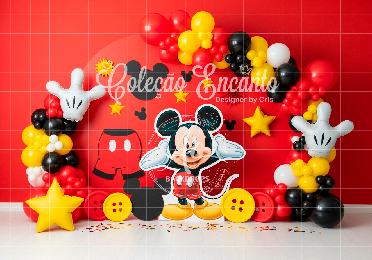 Fundo Fotográfico em Tecido - Mickey - Encanto 3D
