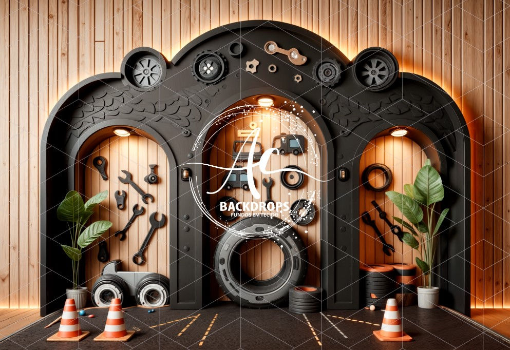 Fundo Fotográfico em Tecido - Mecanico