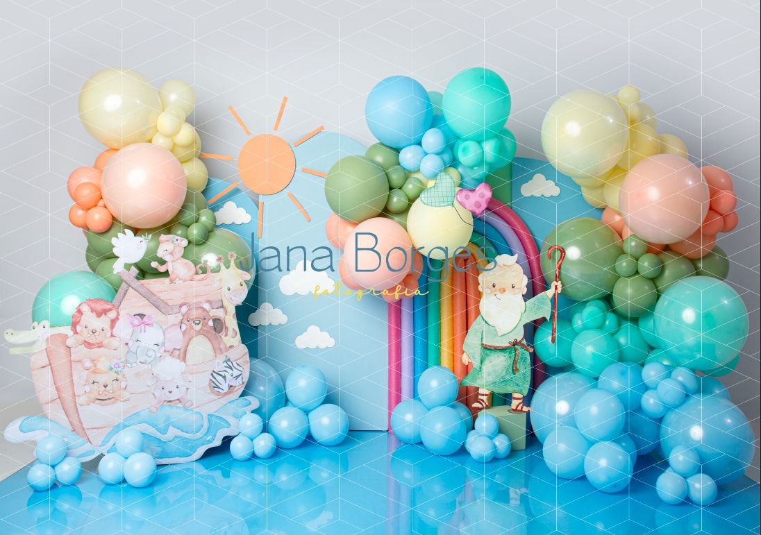 Fundo Fotográfico em Tecido - Arcá de Noé - Jana Borges