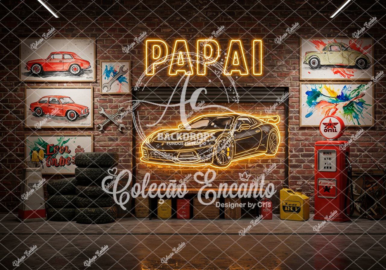 Fundo Fotográfico em Tecido - Dia dos Pais Encanto - 3D