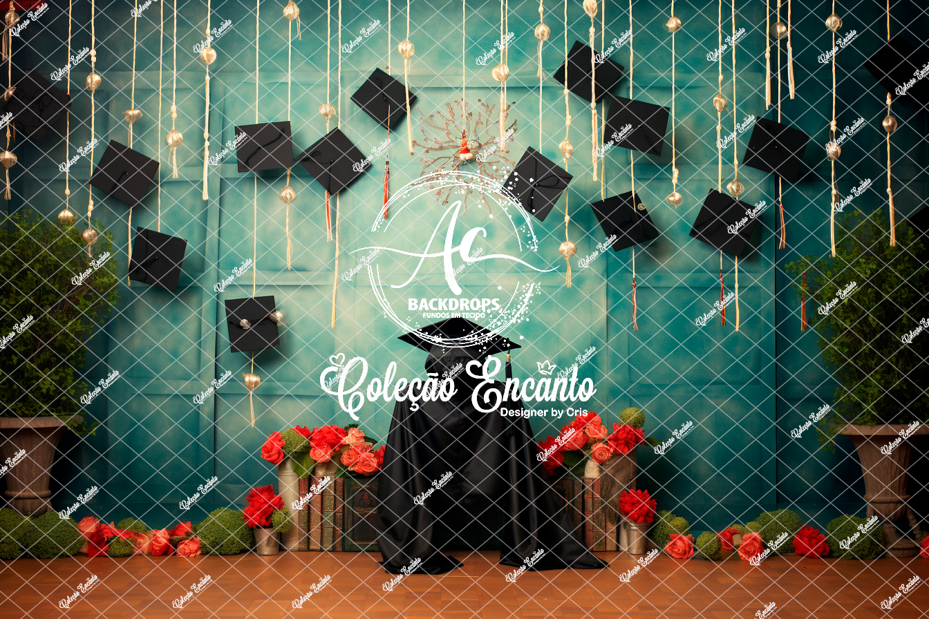 Fundo Fotográfico em Tecido - Formatura - Encanto 3D