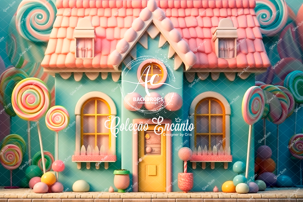 Fundo Fotográfico em Tecido - Dia das Crianças - Coleção Encanto 3D