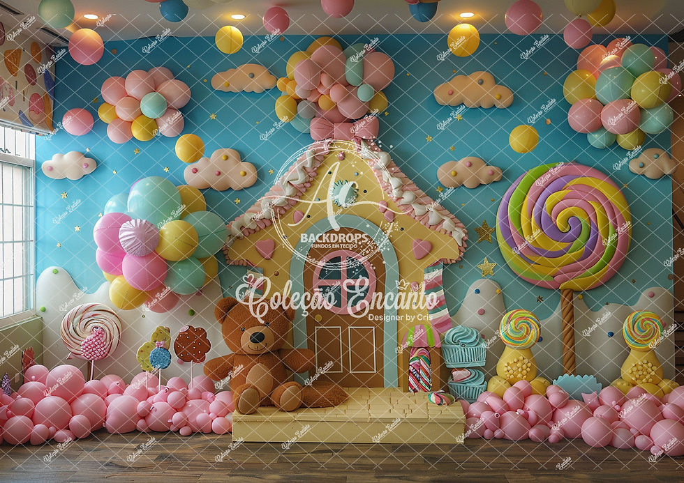 Fundo Fotográfico em Tecido - Dia das Crianças - Encanto 3D