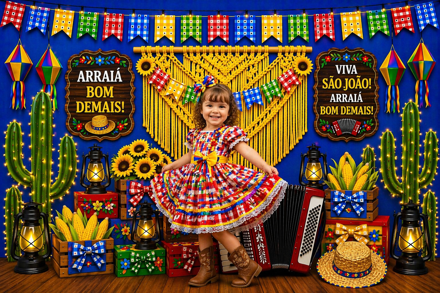 Fotográfico em Tecido - Festa Junina - Coleção Encanto 3D