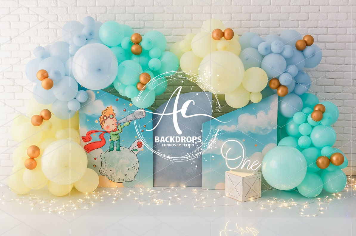 Fundo Fotográfico em Tecido - PEQUENO PRINCIPE - Flavia Pires