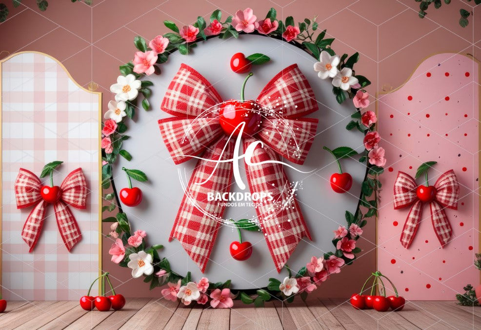 Fundo Fotográfico em Tecido - Cerejinha - 3D