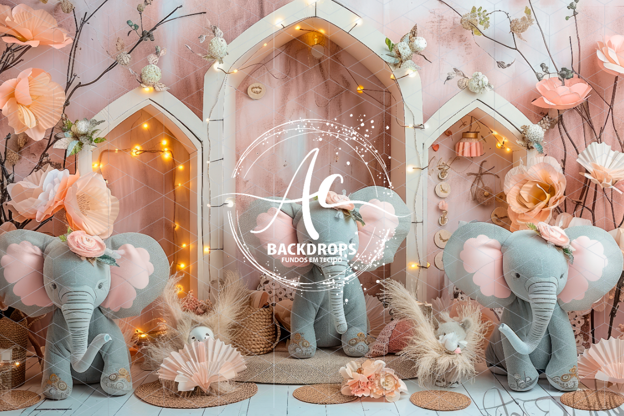 Fundo Fotográfico em Tecido - Elefantinho