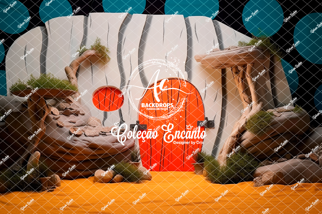 Fundo Fotográfico em Tecido - Flintstones - Encanto 3D