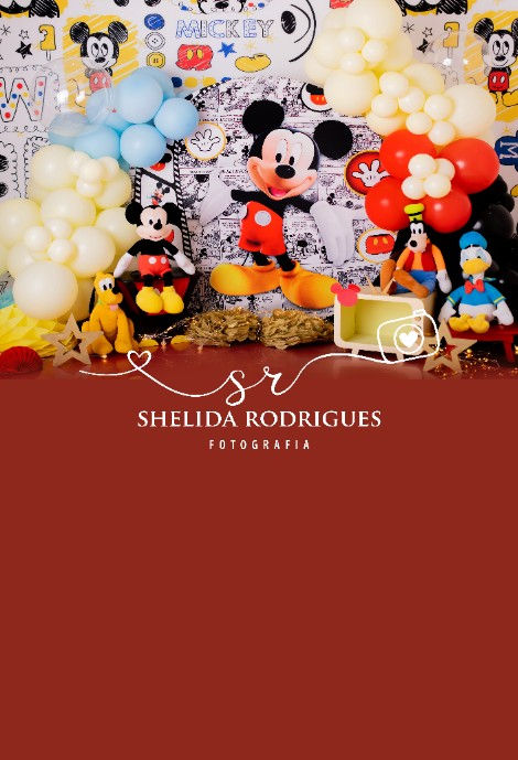 Miniatura: Fundo Fotográfico em Tecido - Mickey - Shelida