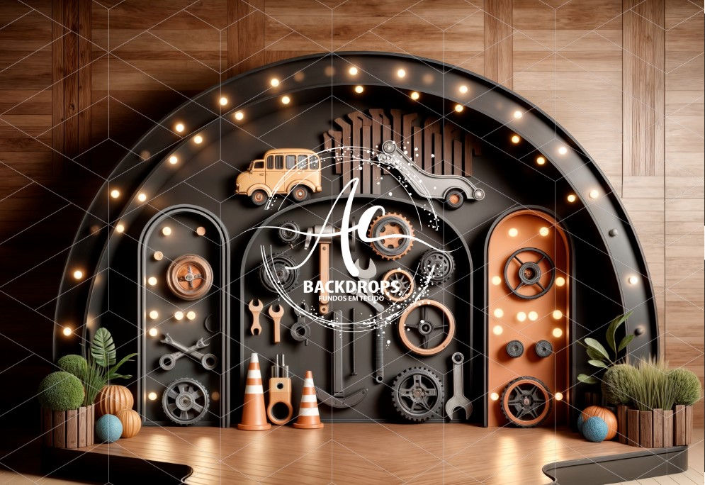 Fundo Fotográfico em Tecido - Mecanico