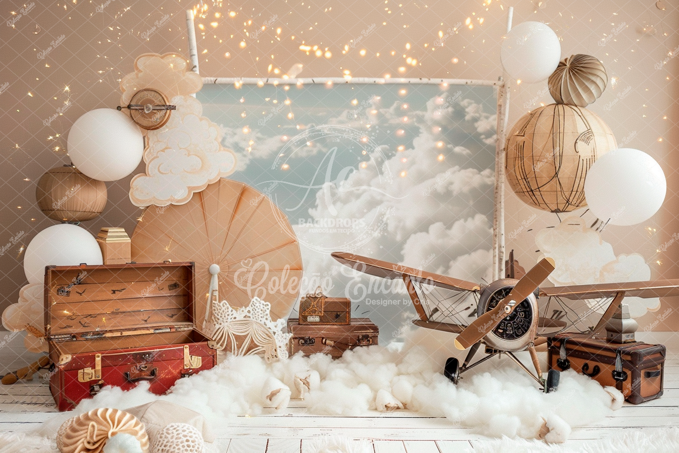 Fundo Fotográfico em Tecido - Aviador - Encanto 3D