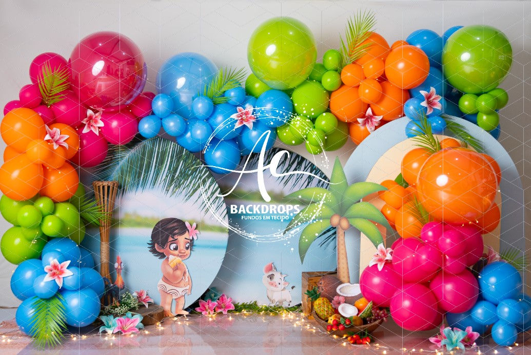 Fundo Fotográfico em Tecido - Moana  - Kenia Barros