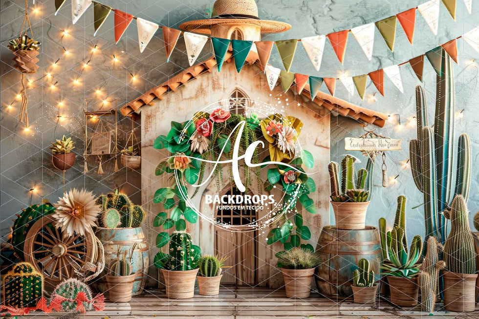 Fundo Fotográfico em Tecido - Festa junina - Coleção 3D