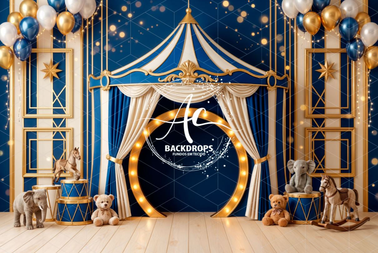Fundo Fotográfico em Tecido - Circo, 3D - Aline Castro