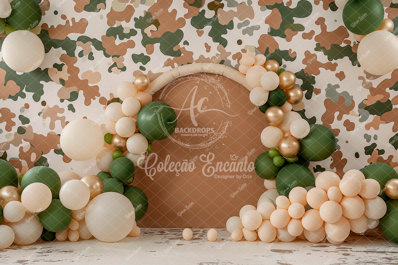 Fundo Fotográfico em Tecido - Exercito - By Cris Encanto 3D