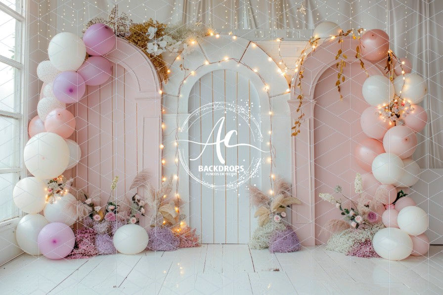 Fundo Fotográfico em Tecido -  Balão Luxo - 3D