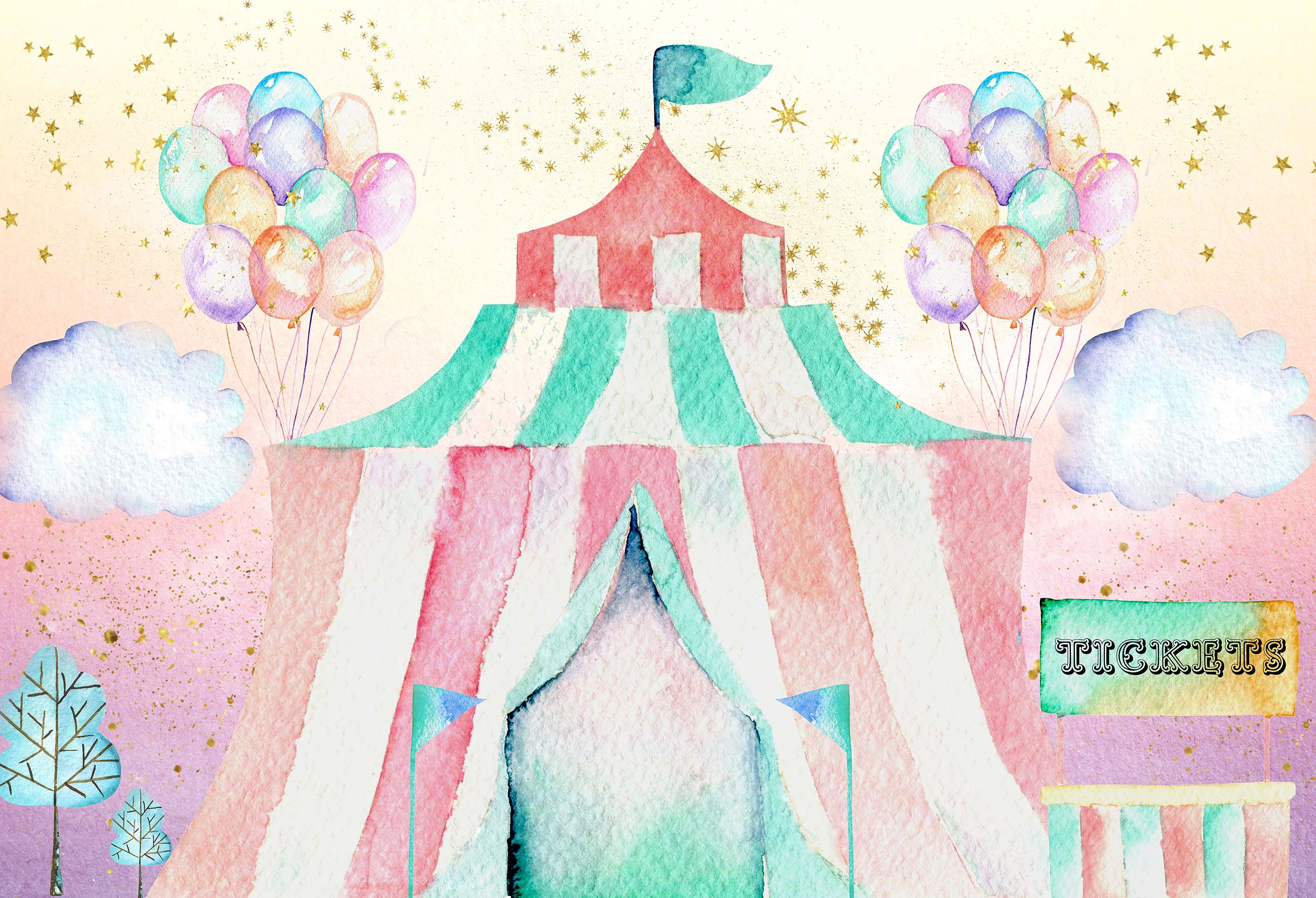 Fundo Fotográfico em Tecido - Circo