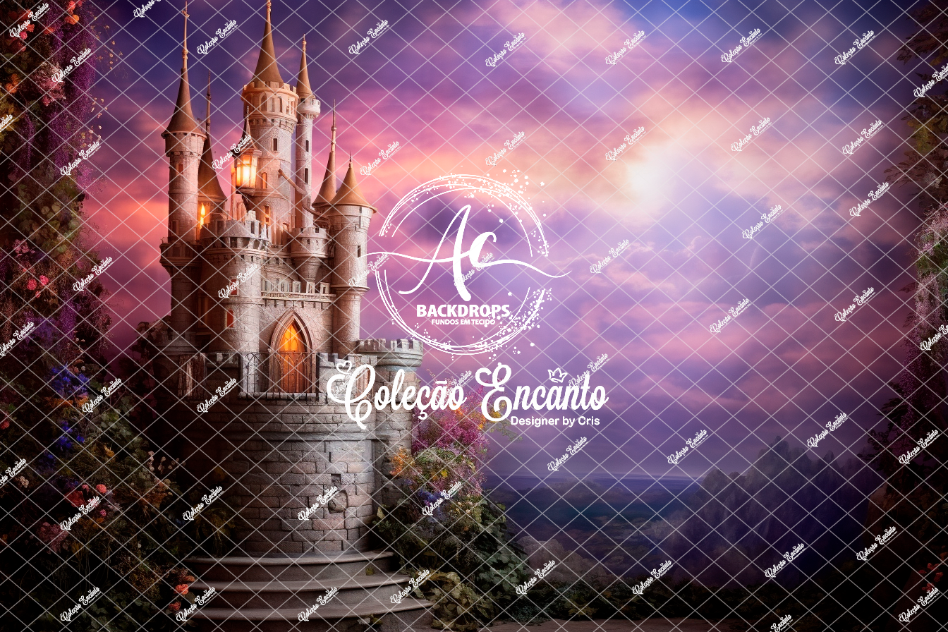 Fundo Fotográfico em Tecido -  Rapunzel  - Coleção Encanto 3D