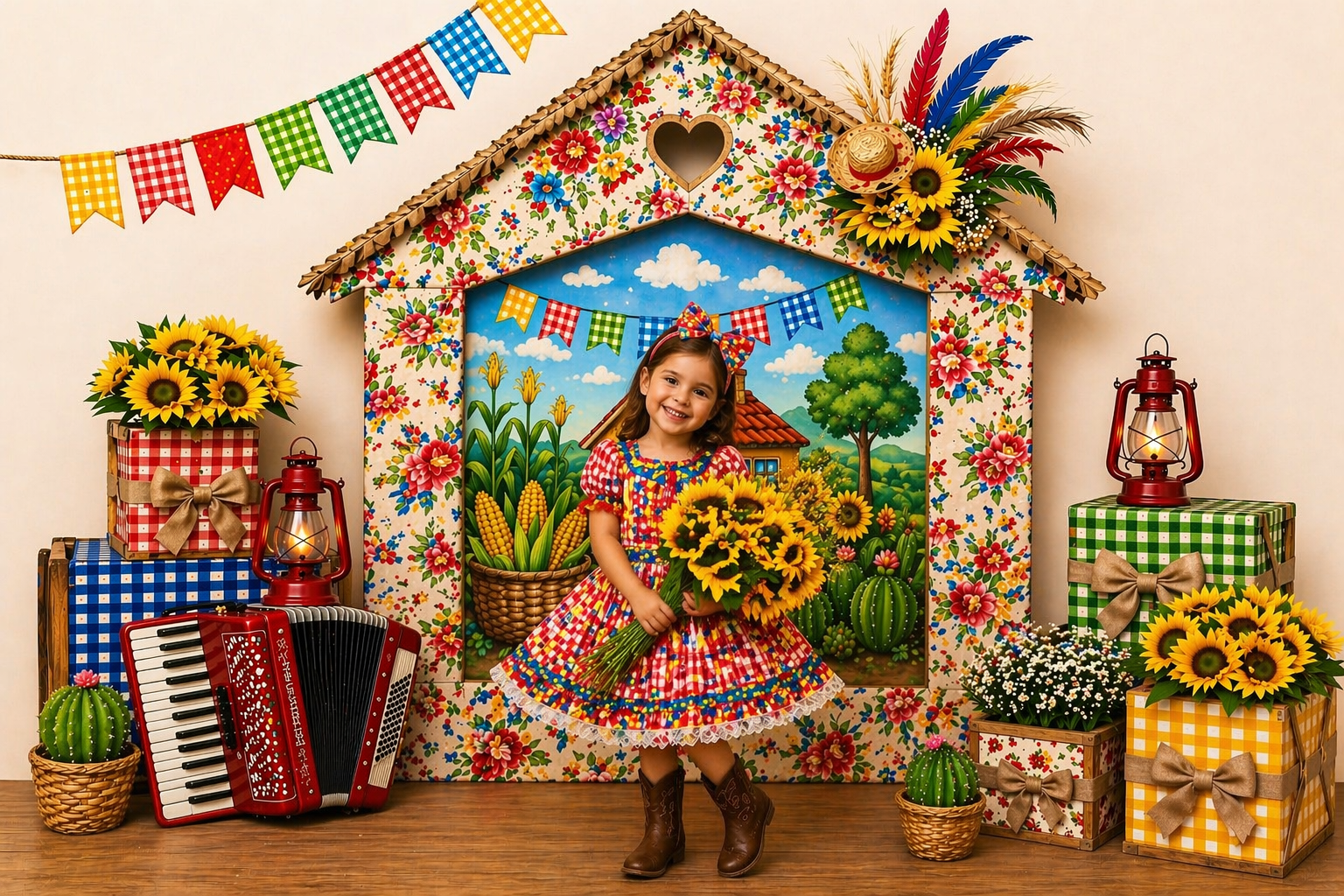 Fotográfico em Tecido - Festa Junina - Coleção Encanto 3D