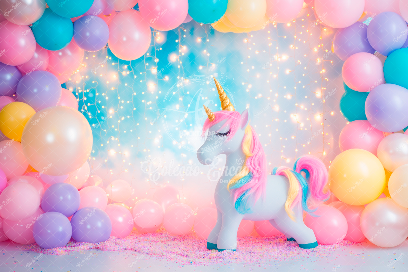 Fundo Fotográfico em Tecido - Unicórnio - Encanto 3D