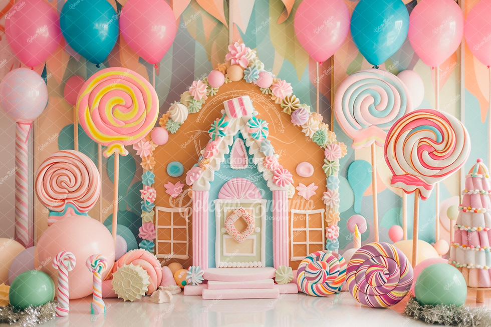 Fundo Fotográfico em Tecido - casa doce - Encanto 3D