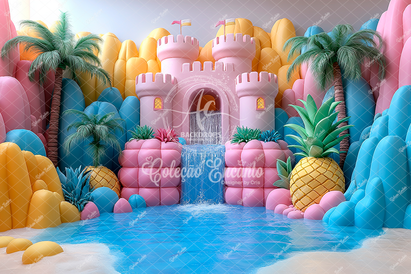 Fundo Fotográfico em Tecido - Verão Praia - Encanto 3D