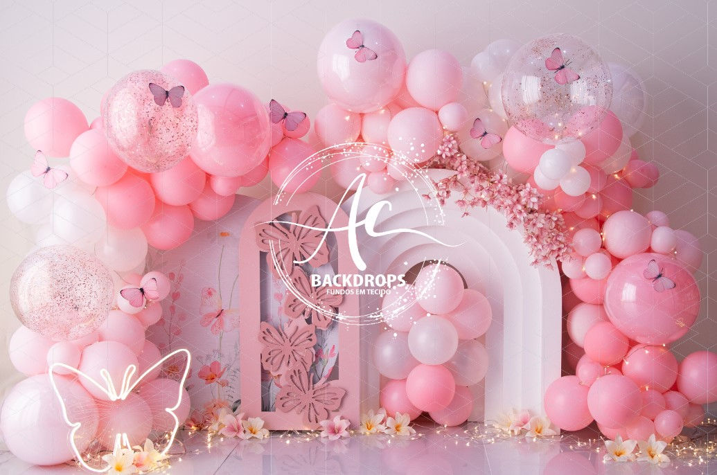 Fundo Fotográfico em Tecido - Borboleta - Kenia Barros